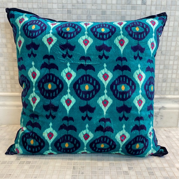 Anthropologie Accents Anthropology Blue 2 Inch Pillow Poshmark
